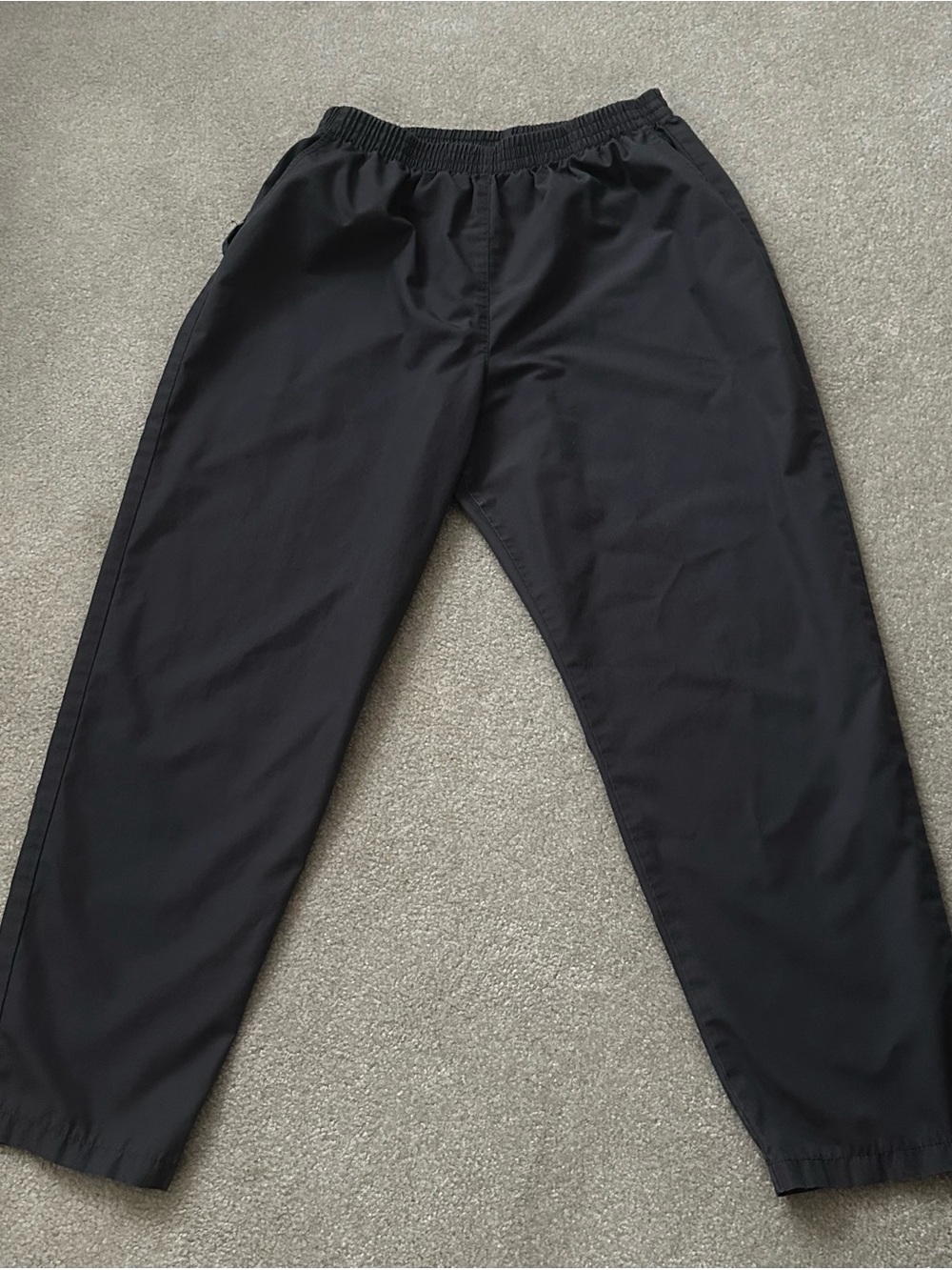 Women's Black Elastic-Waist Scrub Pants